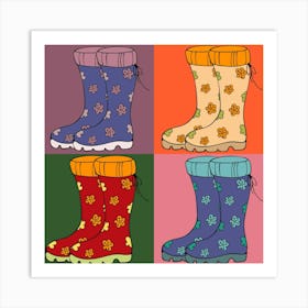 Rain Boots Pop Art Art Print