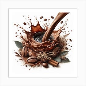 Coffee splash 2 Art Print