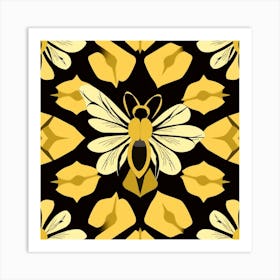 Bee Pattern 1 Art Print