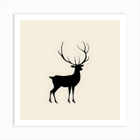 Deer Silhouette Art Print