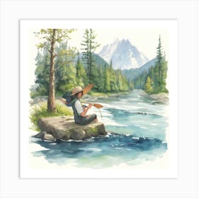 A Fisherman (2) Optimized Art Print