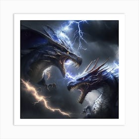 Lightning Dragons 1 Art Print