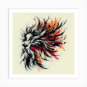 Phoenix Tattoo 2 Art Print