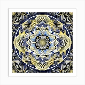 Mandala Meditation Design Pattern Texture Ornamental Structure Art Print