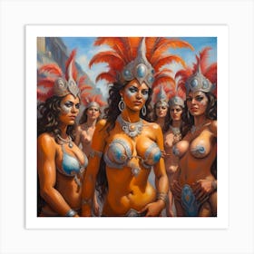 Carnival Women Art Print