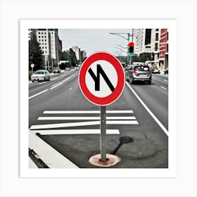 Maximum Speed Sign Road Traffic Limit Regulation Law Safety Symbol Warning Control Drive (3) Art Print