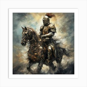 Knight On Horseback Art Print