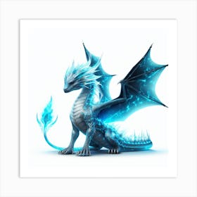 Blue Eternal Dragon Art Print