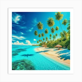 Tropical Beach Art Print