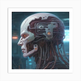 Futuristic Portrait 4 Art Print