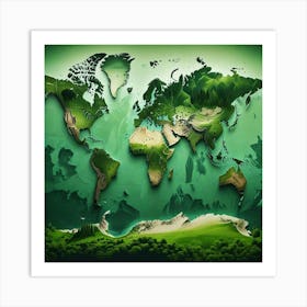 World Map 2 Art Print