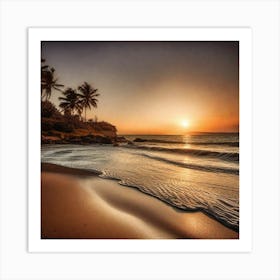 Sunset On The Beach 800 Art Print