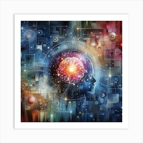 Abstract Brain Concept Art Print