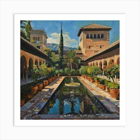 Granada Courtyard Art Print