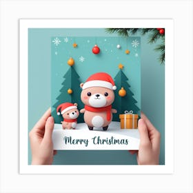 Merry Christmas Card 1 Art Print