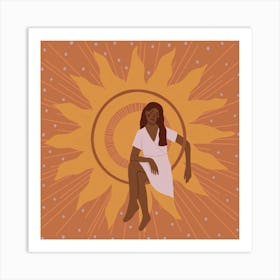 Sun Goddess Square Art Print