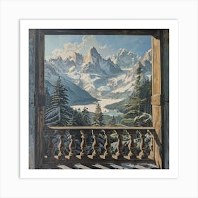 View at the mountains Art Print