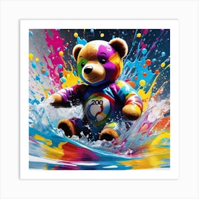 Olympic Bear Art Print