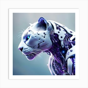 Cyborg Cat Art Print