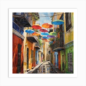 Colorful Umbrellas 3 Art Print