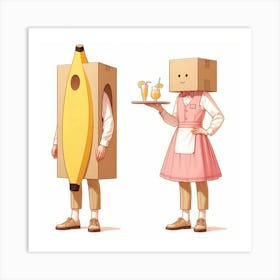 Cardboard Couple Art Print