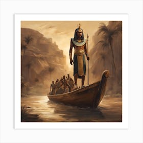 0 A Picture Of A King From The Pharaonic Era In A Bo Esrgan V1 X2plus Art Print