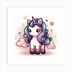 Cute Unicorn 544 Art Print