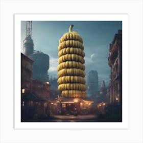 Banana City Art Print