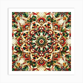 Mosaic Mandala 1 Art Print