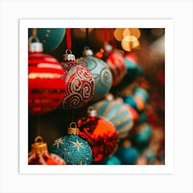 Christmas Ornaments 2 Art Print