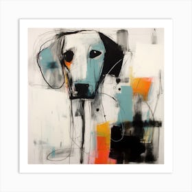 Conceptual Abstract Color Block Dog Portrait 12 Art Print