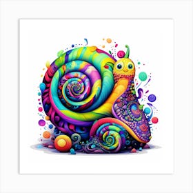 Colorful Snail Art Print