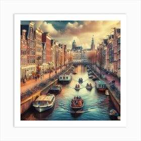 Amsterdam Canal Art Print