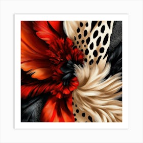 Wild Elegance: Abstract African Animal Prints on a Soft Beige Canvas Art Print