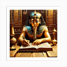 Pharaoh Writing Art Print