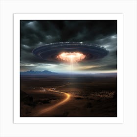 Alien Spacecraft Art Print