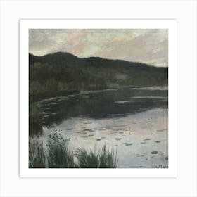 Lake At Dusk 1 Art Print