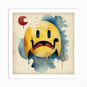 Sad Pac-Man Art Print