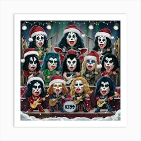 Kiss Christmas 1 Art Print