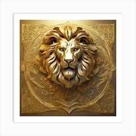 221699 A Large Lion In Three Dimensional Arabic Calligrap Xl 1024 V1 0 Art Print