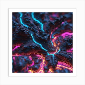 Abstract Fractal Art shape Art Print