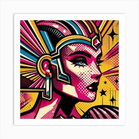 Pop Egyptian Mona Glowray Art Print