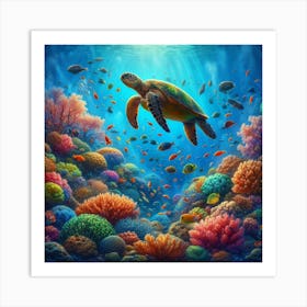 Sea Turtle Art Print