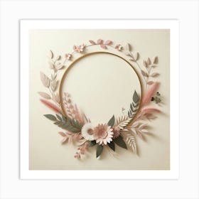 Floral Wreath Art Print