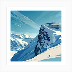 A Jungfraujoch In Switzerland Minimal Art Print