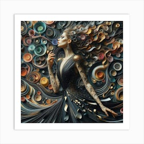 Woman In A Dress 3 Art Print