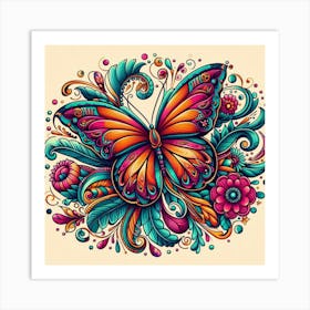 Mexican Butterfly Art 2 Art Print