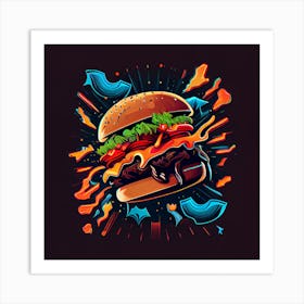 Burger Illustration Art Print