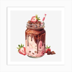 Strawberry Milkshake 26 Art Print