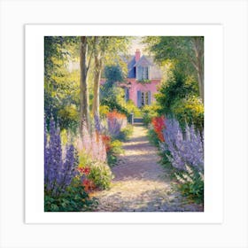 Monet S Haven A Garden Pathway To Tranquility (1) Art Print